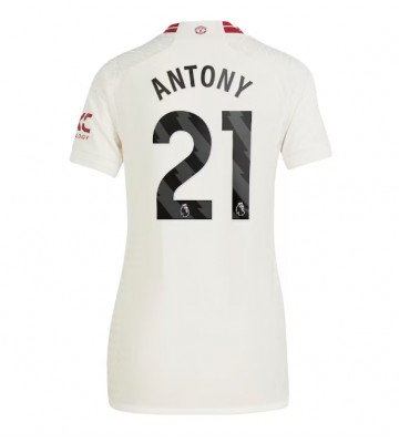 Manchester United Antony #21 Tercera Equipación Mujer 2023-24 Manga Corta